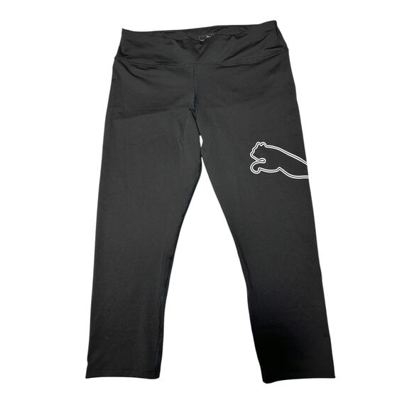 NWT Puma Double Wrap Logo 3/4 Length Leggings Size XL - Picture 1 of 10